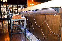 Custom wood work for commercial bar by Paramount Construction and Contracting