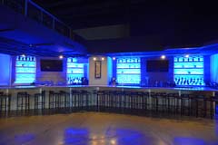 Banquet hall bar with LED controllable lighting by Paramount Construction and Contracting