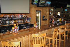 Close-up of restaurant bar construction by Paramount Construction and Contracting