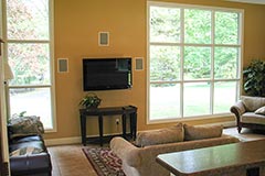 Large windows in living room